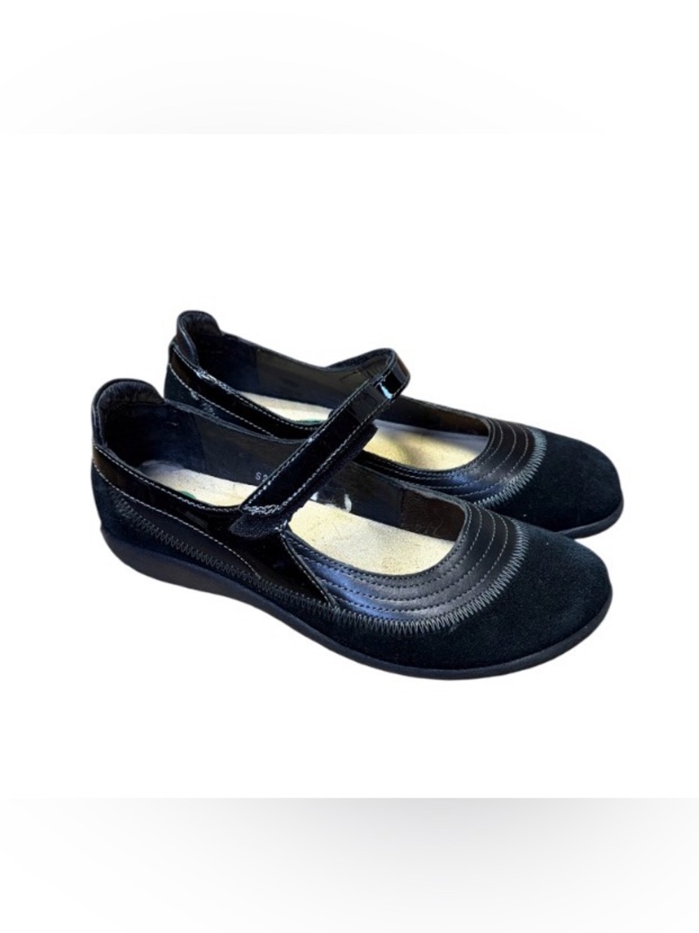 NAOT Kirei Black Suede Leather Mary Janes Flats Loafers Women’s 40 / 9 Shoes